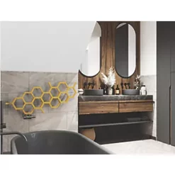 Terma Hex Radiator 502 x 1126mm Mustard 1081BTU -Designer Radiators Store 104RH A2