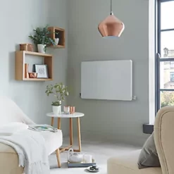 Towelrads Vetro Horizontal Designer Radiator 600 x 800mm White 2166BTU