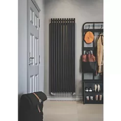 Terma Rolo Room Radiator 1800 x 590mm Black 4297BTU -Designer Radiators Store 162RH A4