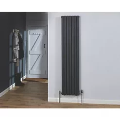 Ximax Fortuna Designer Radiator 1800 x 410mm Anthracite 4147BTU -Designer Radiators Store 1634H A2