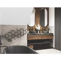 Terma Hex Radiator 502 x 1126mm Sparkling Grey 1081BTU -Designer Radiators Store 273RH A2