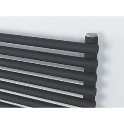 Ximax Gamba Horizontal Designer Radiator 610 x 1200mm Anthracite 2816BTU -Designer Radiators Store 290TR A2