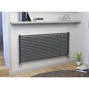 Ximax Gamba Horizontal Designer Radiator 610 x 1400mm Anthracite 3287BTU 2 Ximax Gamba Horizontal Designer Radiator 610 x 1400mm Anthracite 3287BTU - Image 2