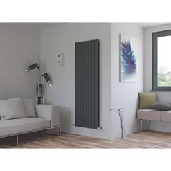 Ximax Oceanus Duplex Horizontal or Vertical Designer Radiator 1800 x 595mm Anthracite -Designer Radiators Store 31144 A3