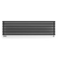 Terma Rolo Room Radiator 1800 x 480mm Black 3519BTU -Designer Radiators Store 339RH A3