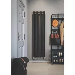 Terma Rolo Room Radiator 1800 x 480mm Black 3519BTU -Designer Radiators Store 339RH A4