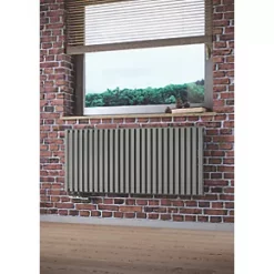 Terma Nemo Designer Radiator 530 x 1185mm Grey / Silver 3922BTU -Designer Radiators Store 342HR A4