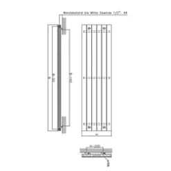 Ximax Oceanus Deluxe Designer Radiator 595 x 1200mm White 2235BTU 7 Ximax Oceanus Deluxe Designer Radiator 595 x 1200mm White 2235BTU -Designer Radiators Store 3661H A3