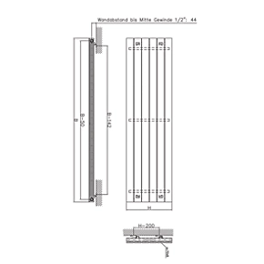 Ximax Oceanus Deluxe Designer Radiator 595 x 1200mm White 2235BTU 4 Ximax Oceanus Deluxe Designer Radiator 595 x 1200mm White 2235BTU - Image 4