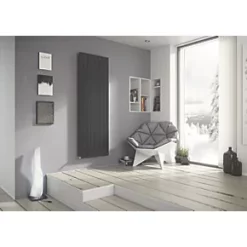 Ximax Oceanus Horizontal or Vertical Designer Radiator 600 x 595mm Anthracite -Designer Radiators Store 3712H A2