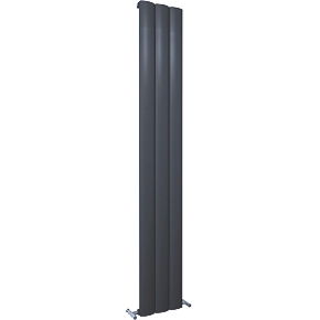 Kudox AluLite Arc Aluminium Radiator 1800 x 280mm Black 2396BTU 1 Kudox AluLite Arc Aluminium Radiator 1800 x 280mm Black 2396BTU