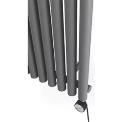 Terma Rolo-Room-E Wall-Mounted Oil-Filled Radiator Grey / Silver 1000W 480 x 1800mm -Designer Radiators Store 421HR A3