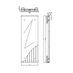 Ximax Oceanus Plan Designer Radiator 1800 x 450mm White 4767BTU -Designer Radiators Store 4500H A2