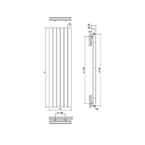 Ximax Oceanus Duplex Horizontal or Vertical Designer Radiator 1800 x 670mm Silver 4 Ximax Oceanus Duplex Horizontal or Vertical Designer Radiator 1800 x 670mm Silver - Image 4