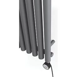 Terma Rolo-Room-E Wall-Mounted Oil-Filled Radiator Grey 800W 370 x 1800mm -Designer Radiators Store 567HR A3