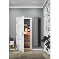 Terma Rolo-Room-E Wall-Mounted Oil-Filled Radiator Grey 800W 370 x 1800mm -Designer Radiators Store 567HR A5