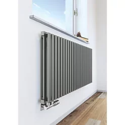 Terma Nemo Designer Radiator 530 x 915mm Grey / Silver 3028BTU -Designer Radiators Store 588HR A4