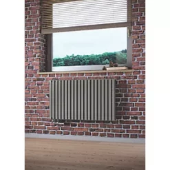 Terma Nemo Designer Radiator 530 x 915mm Grey / Silver 3028BTU -Designer Radiators Store 588HR A5