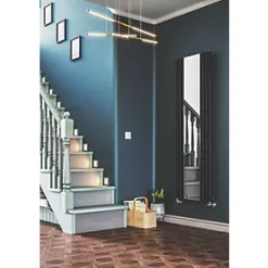 Terma Rolo-Mirror Radiator 1800 x 590mm Black 2857BTU -Designer Radiators Store 623RH A2