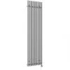 Terma Rolo-Room-E Wall-Mounted Oil-Filled Radiator Grey / Silver 1000W 480 x 1800mm