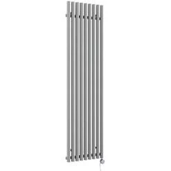 Terma Rolo-Room-E Wall-Mounted Oil-Filled Radiator Grey / Silver 1000W 480 x 1800mm