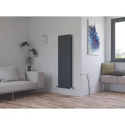 Ximax Oceanus Duplex Horizontal or Vertical Designer Radiator 1500 x 445mm Anthracite -Designer Radiators Store 6626H A2