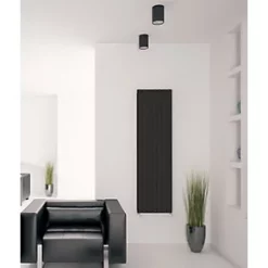 Moretti Modena Designer Radiator 1800 x 288mm Matt Charcoal 2133BTU -Designer Radiators Store 6966D A2