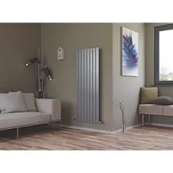 Ximax Oceanus Duplex Horizontal or Vertical Designer Radiator 1500 x 595mm Silver -Designer Radiators Store 74712 A3