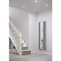 Terma Rolo-Mirror Designer Radiator 1800 x 590mm Grey / Silver 2854BTU -Designer Radiators Store 804HR A3