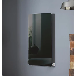 Towelrads Vetro Glass Designer Radiator 1000 x 500mm Black 1621BTU 1 Towelrads Vetro Glass Designer Radiator 1000 x 500mm Black 1621BTU