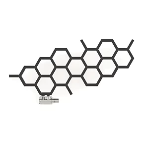 Terma Hex Radiator 502 x 1126mm Black 1081BTU 2 Terma Hex Radiator 502 x 1126mm Black 1081BTU - Image 2