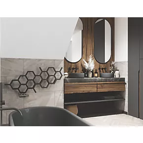 Terma Hex Radiator 502 x 1126mm Black 1081BTU 3 Terma Hex Radiator 502 x 1126mm Black 1081BTU - Image 3