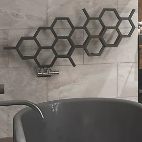 Terma Hex Radiator 502 x 1126mm Black 1081BTU 6 Terma Hex Radiator 502 x 1126mm Black 1081BTU - Image 6