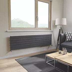 Ximax Oceanus Designer Radiator 445 x 1800mm Anthracite 3017BTU 2 Ximax Oceanus Designer Radiator 445 x 1800mm Anthracite 3017BTU - Image 2